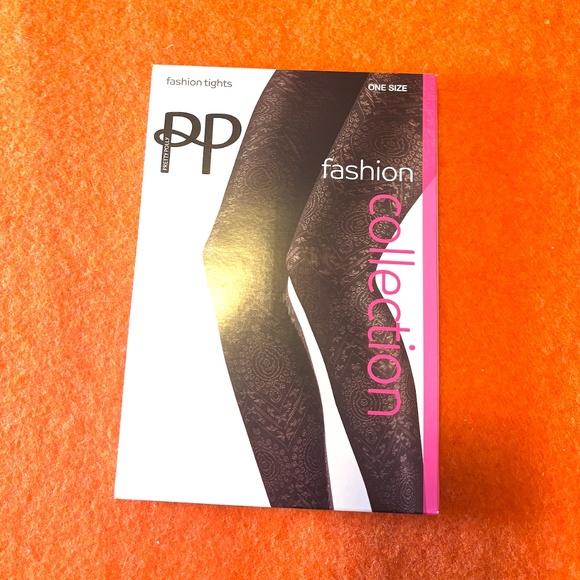 Pretty Polly black Boho pattern tights NWT - Picture 4 of 10